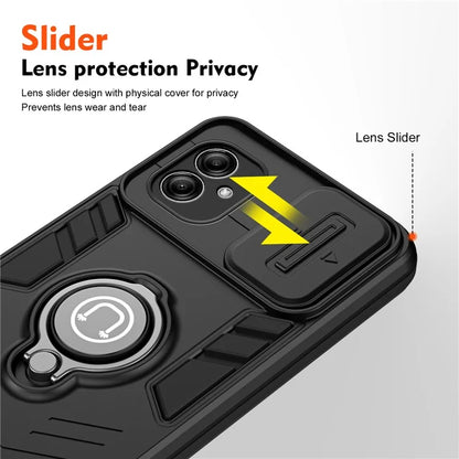 For Samsung Galaxy A04e 4G / M04 4G / F04 4G Kickstand Case PC+TPU Slim-Fit Phone Cover