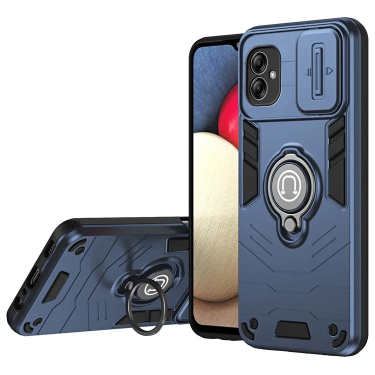 For Samsung Galaxy A04e 4G / M04 4G / F04 4G Kickstand Case PC+TPU Slim-Fit Phone Cover