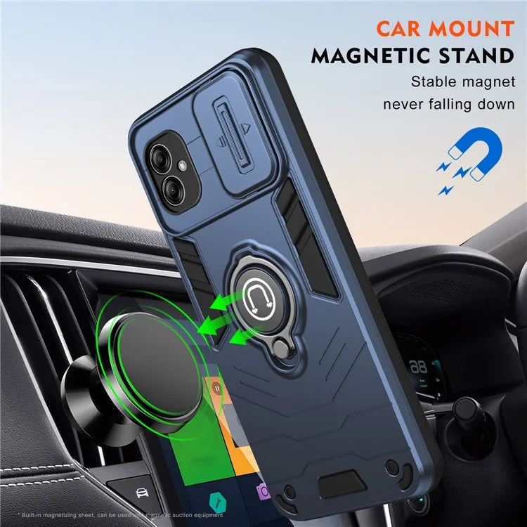 For Samsung Galaxy A04e 4G / M04 4G / F04 4G Kickstand Case PC+TPU Slim-Fit Phone Cover
