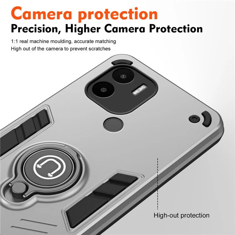For Xiaomi Redmi A1+ 4G / A2+ 4G / Poco C50 4G Case PC+TPU Kickstand Phone Cover