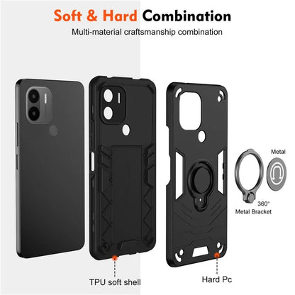 For Xiaomi Redmi A1+ 4G / A2+ 4G / Poco C50 4G Case PC+TPU Kickstand Phone Cover