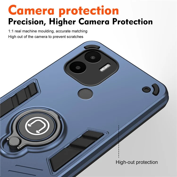 For Xiaomi Redmi A1+ 4G / A2+ 4G / Poco C50 4G Case PC+TPU Kickstand Phone Cover