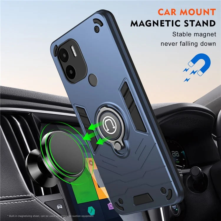 For Xiaomi Redmi A1+ 4G / A2+ 4G / Poco C50 4G Case PC+TPU Kickstand Phone Cover