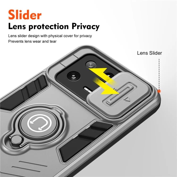 For Xiaomi 13 Pro 5G Case PC+TPU+Metal Kickstand Phone Cover