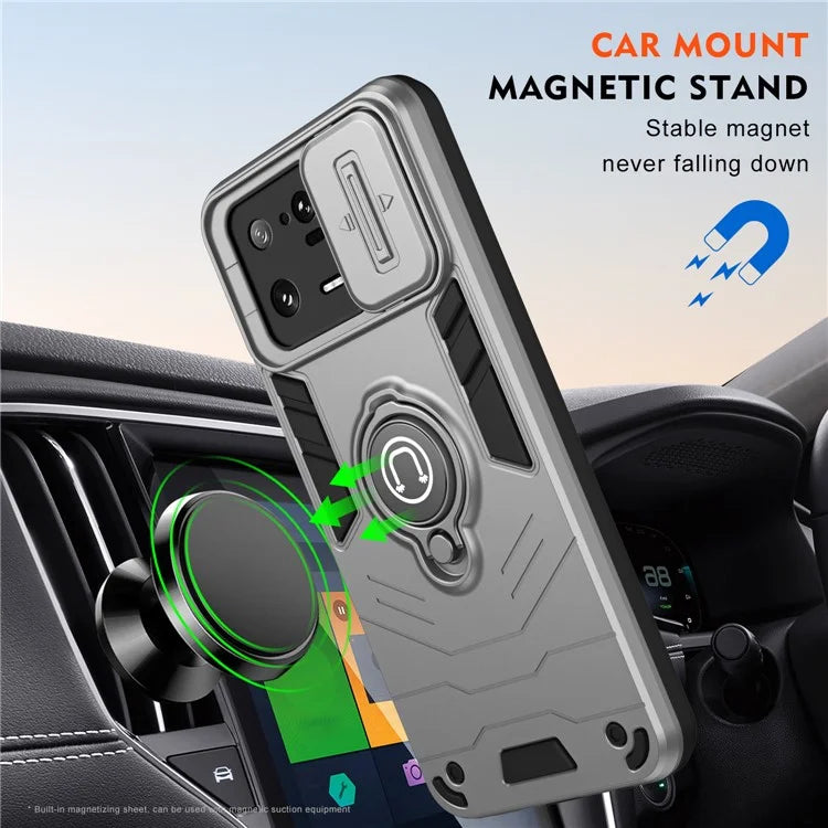 For Xiaomi 13 Pro 5G Case PC+TPU+Metal Kickstand Phone Cover
