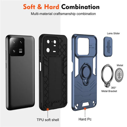 For Xiaomi 13 Pro 5G Case PC+TPU+Metal Kickstand Phone Cover