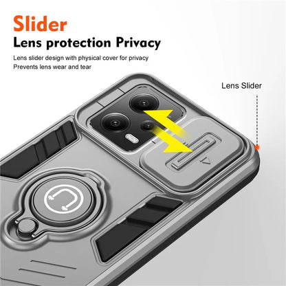 For Xiaomi Redmi Note 12 5G (China) / (India) / (Global) / Poco X5 5G Case Kickstand PC+TPU Phone Cover