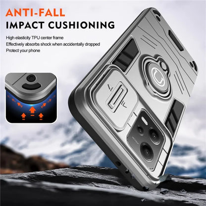 For Xiaomi Redmi Note 12 5G (China) / (India) / (Global) / Poco X5 5G Case Kickstand PC+TPU Phone Cover