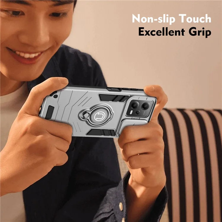 For Xiaomi Redmi Note 12 5G (China) / (India) / (Global) / Poco X5 5G Case Kickstand PC+TPU Phone Cover