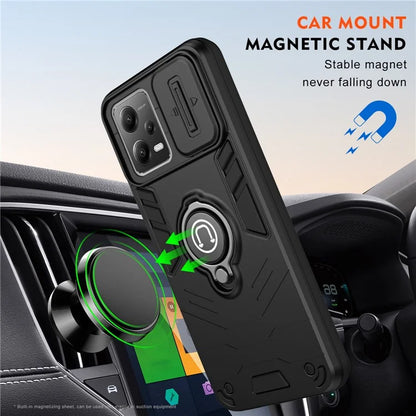 For Xiaomi Redmi Note 12 5G (China) / (India) / (Global) / Poco X5 5G Case Kickstand PC+TPU Phone Cover