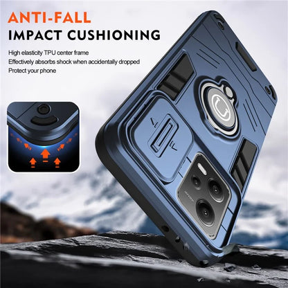 For Xiaomi Redmi Note 12 5G (China) / (India) / (Global) / Poco X5 5G Case Kickstand PC+TPU Phone Cover