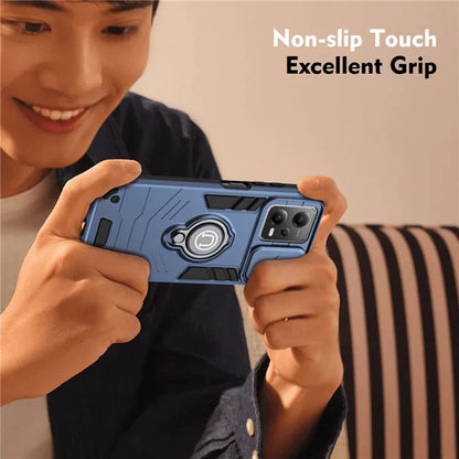 For Xiaomi Redmi Note 12 5G (China) / (India) / (Global) / Poco X5 5G Case Kickstand PC+TPU Phone Cover