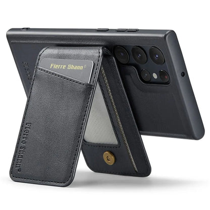 FIERRE SHANN 025 Style For Samsung Galaxy S24 Ultra Case Leather+TPU Card Slots Phone Cover