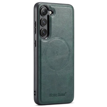 FIERRE SHANN 025 Style For Samsung Galaxy S23 Case Leather Back Cover Detachable RFID Blocking Card Holder
