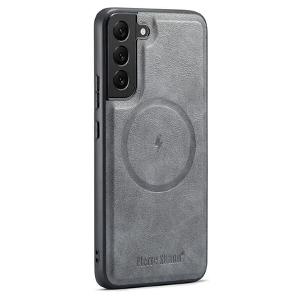FIERRE SHANN 025 Style For Samsung Galaxy S22+ 5G Case Magnetic Phone Cover Detachable Card Slots