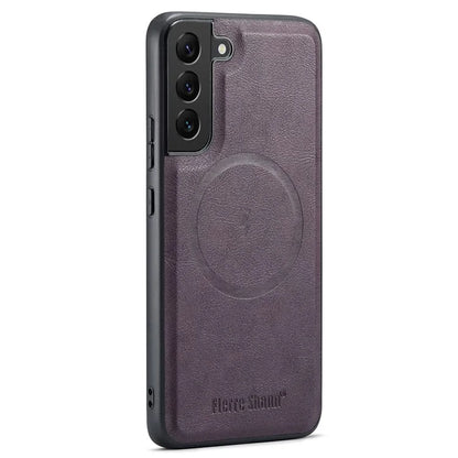 FIERRE SHANN 025 Style For Samsung Galaxy S22+ 5G Case Magnetic Phone Cover Detachable Card Slots