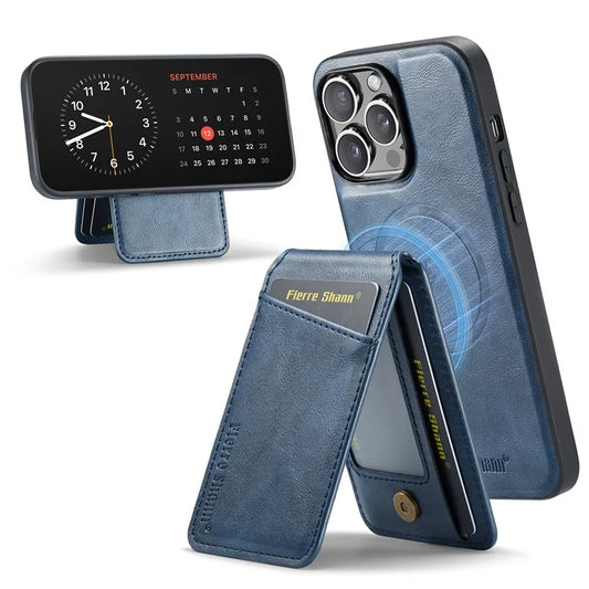 FIERRE SHANN 025 Style For iPhone 14 Pro Case Leather 2 in 1 Detachable Back Cover