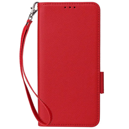 For vivo Y28 4G Shockproof Case Litchi Texture Leather Phone Cover with Strap
