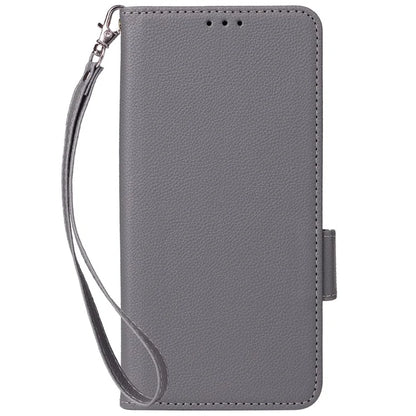For vivo Y28 4G Shockproof Case Litchi Texture Leather Phone Cover with Strap