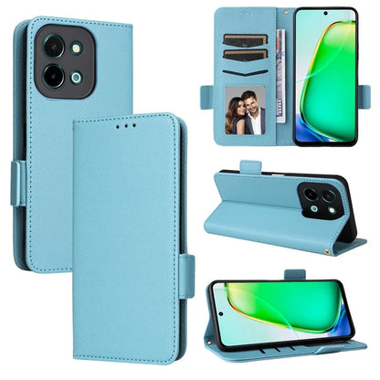 For vivo Y28 4G Shockproof Case Litchi Texture Leather Phone Cover with Strap