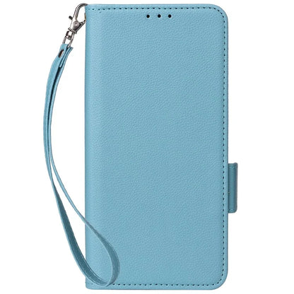 For vivo Y28 4G Shockproof Case Litchi Texture Leather Phone Cover with Strap