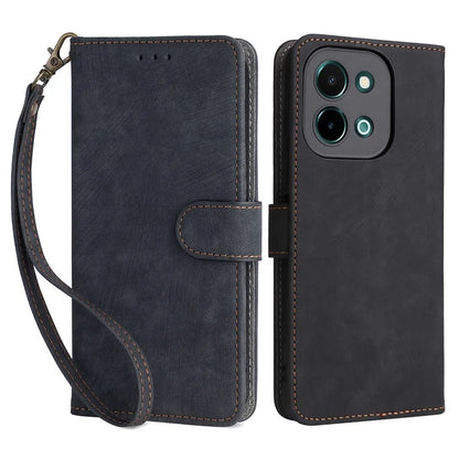 For vivo Y28 4G Case RFID Blocking Leather Phone Cover Horizontal Viewing Stand