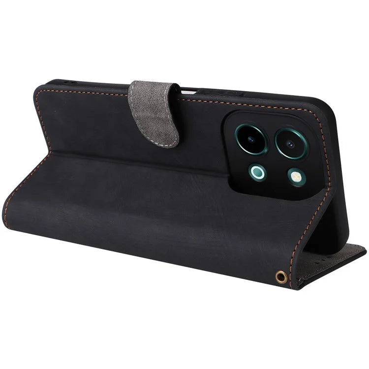 For vivo Y28 4G Case RFID Blocking Leather Phone Cover Horizontal Viewing Stand