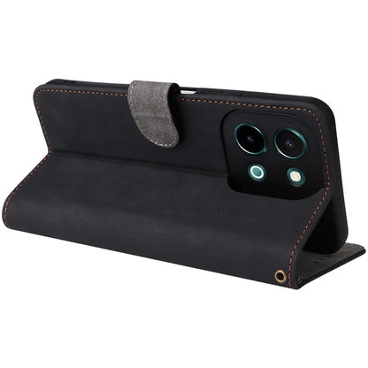 For vivo Y28 4G Case RFID Blocking Leather Phone Cover Horizontal Viewing Stand