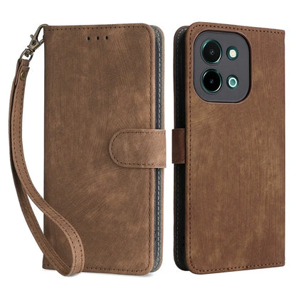 For vivo Y28 4G Case RFID Blocking Leather Phone Cover Horizontal Viewing Stand