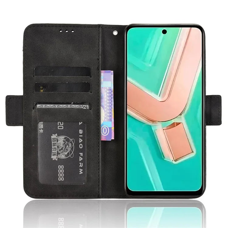 For vivo Y28 4G Leather Phone Cover Multiple Card Slots Folio Purse Shell