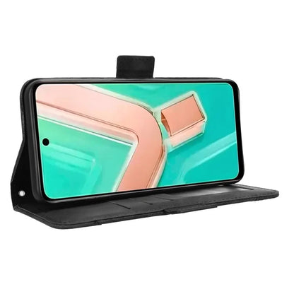 For vivo Y28 4G Leather Phone Cover Multiple Card Slots Folio Purse Shell