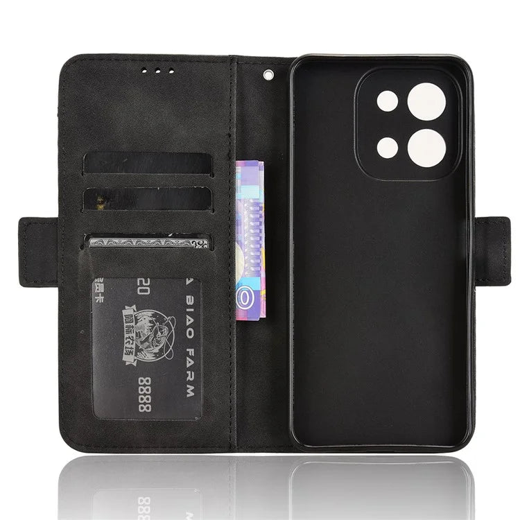 For vivo Y28 4G Leather Phone Cover Multiple Card Slots Folio Purse Shell