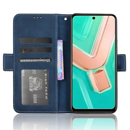 For vivo Y28 4G Leather Phone Cover Multiple Card Slots Folio Purse Shell