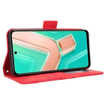 For vivo Y28 4G Leather Phone Cover Multiple Card Slots Folio Purse Shell