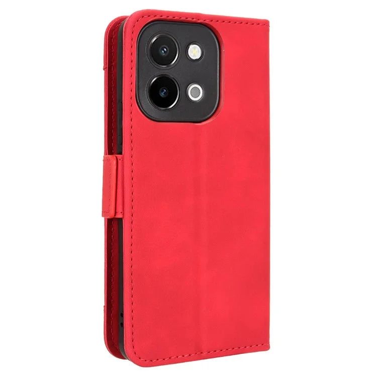 For vivo Y28 4G Leather Phone Cover Multiple Card Slots Folio Purse Shell