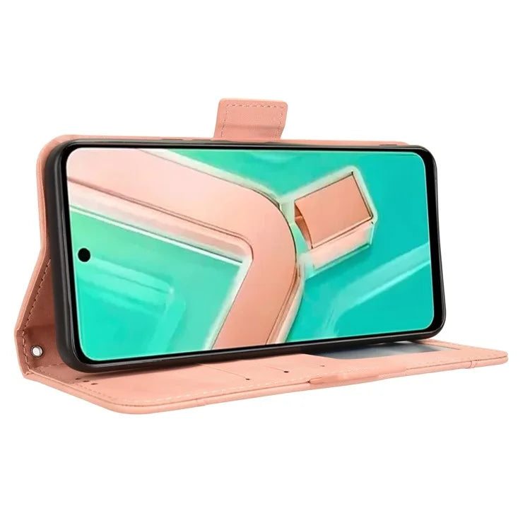 For vivo Y28 4G Leather Phone Cover Multiple Card Slots Folio Purse Shell