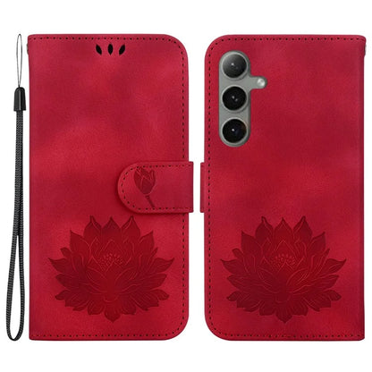 For Samsung Galaxy S24+ Case Lotus Pattern Leather Phone Cover Wallet Stand Feature