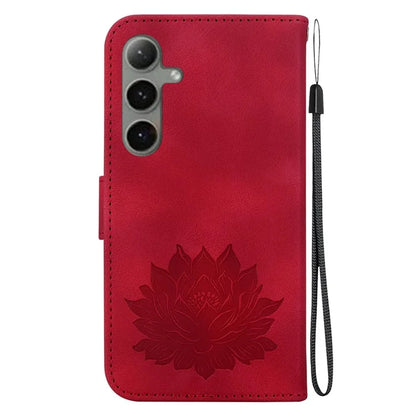 For Samsung Galaxy S24+ Case Lotus Pattern Leather Phone Cover Wallet Stand Feature