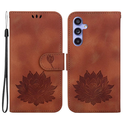 For Samsung Galaxy S23 FE Protective Case Leather Phone Cover Lotus Imprinted