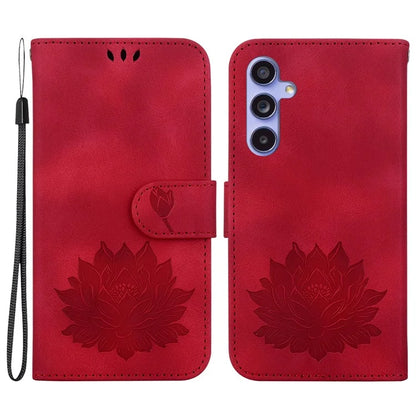For Samsung Galaxy S23 FE Protective Case Leather Phone Cover Lotus Imprinted
