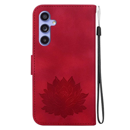 For Samsung Galaxy S23 FE Protective Case Leather Phone Cover Lotus Imprinted