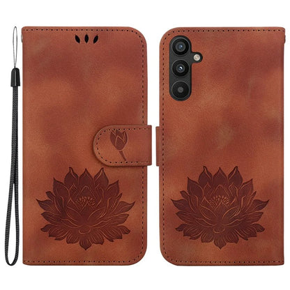 For Samsung Galaxy A14 4G / 5G Case Lotus Pattern Wallet Style Leather Phone Cover