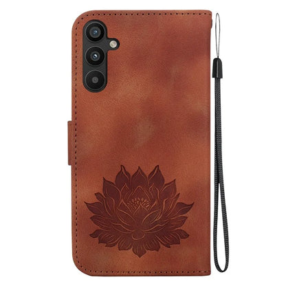 For Samsung Galaxy A14 4G / 5G Case Lotus Pattern Wallet Style Leather Phone Cover