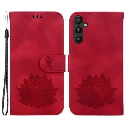 For Samsung Galaxy A14 4G / 5G Case Lotus Pattern Wallet Style Leather Phone Cover
