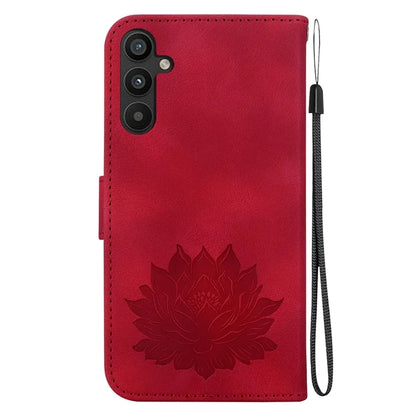 For Samsung Galaxy A14 4G / 5G Case Lotus Pattern Wallet Style Leather Phone Cover