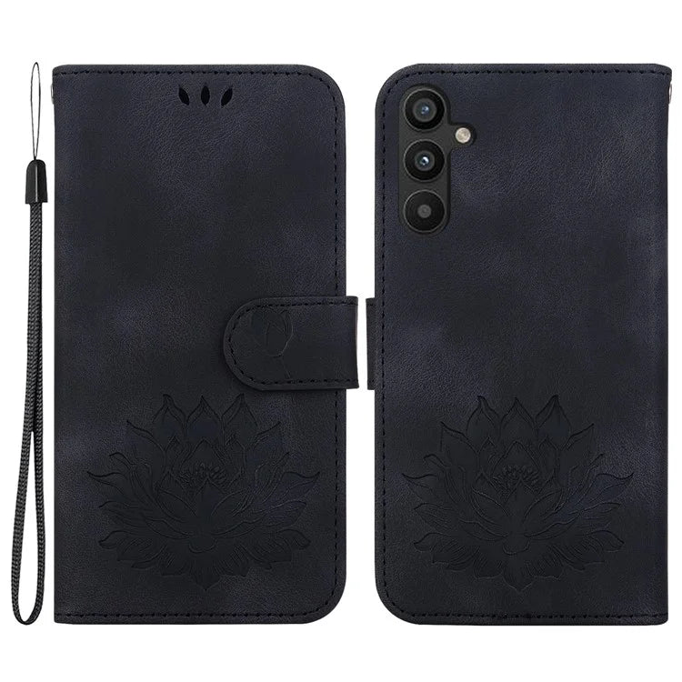 For Samsung Galaxy A14 4G / 5G Case Lotus Pattern Wallet Style Leather Phone Cover