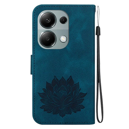 For Xiaomi Redmi Note 13 Pro 4G / Poco M6 Pro 4G Case Lotus Pattern Leather Phone Cover with Card Slots