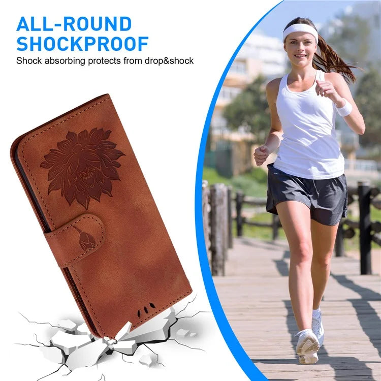 For Xiaomi Redmi Note 13 Pro+ 5G Case Leather Folio Book Stand Phone Cover Lotus Pattern