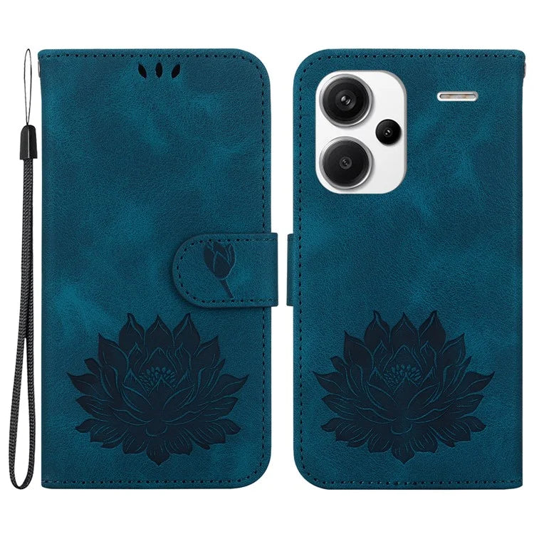 For Xiaomi Redmi Note 13 Pro+ 5G Case Leather Folio Book Stand Phone Cover Lotus Pattern