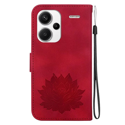 For Xiaomi Redmi Note 13 Pro+ 5G Case Leather Folio Book Stand Phone Cover Lotus Pattern